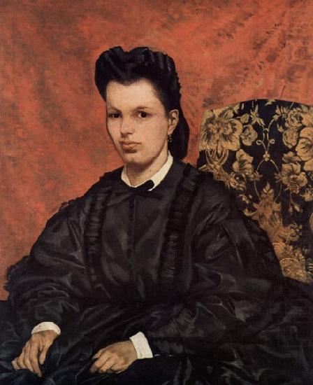 Giovanni Fattori Portrat der ersten Ehefrau des Kunstlers china oil painting image